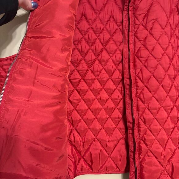 Talbots Women's Red Quilted Full Zip Puffer Vest with Pockets Extra Large XL - Picture 11 of 11